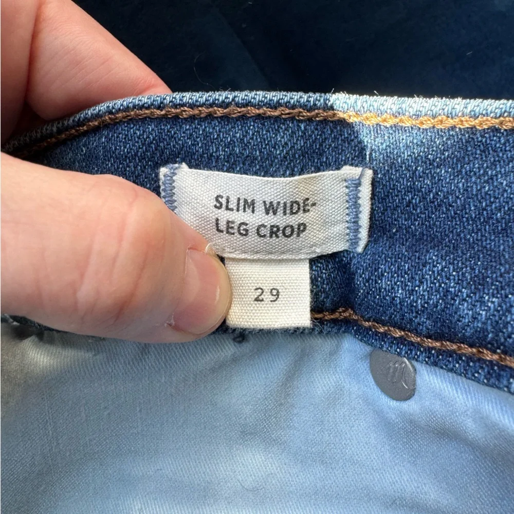 Madewell slim wide leg crop jeans - Picture 7 of 8